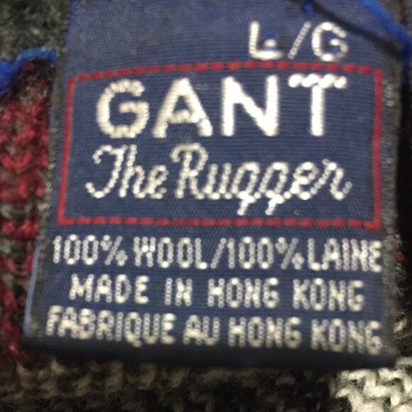 VINTAGE GANT THE RUGGER KNIT WOOL SWEATERS SIZE L - Picture 13 of 13